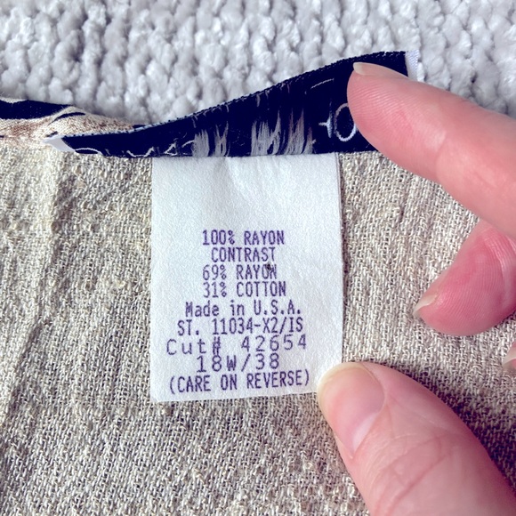 Vintage 90s Midi Dress, Boho, Printed Skirt, Size 18 - Picture 6 of 6